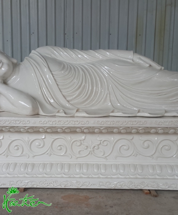 tượng Phật nằm 3.2m đá trắng