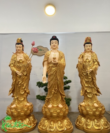 Tam Thế Phật đứng 85cm Nhủ vàng